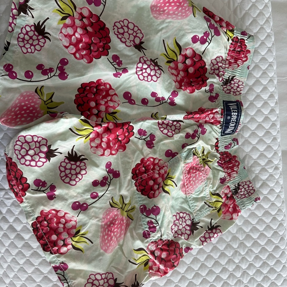 Vilebrequin Pink and Green Fruit Swim Trunks
